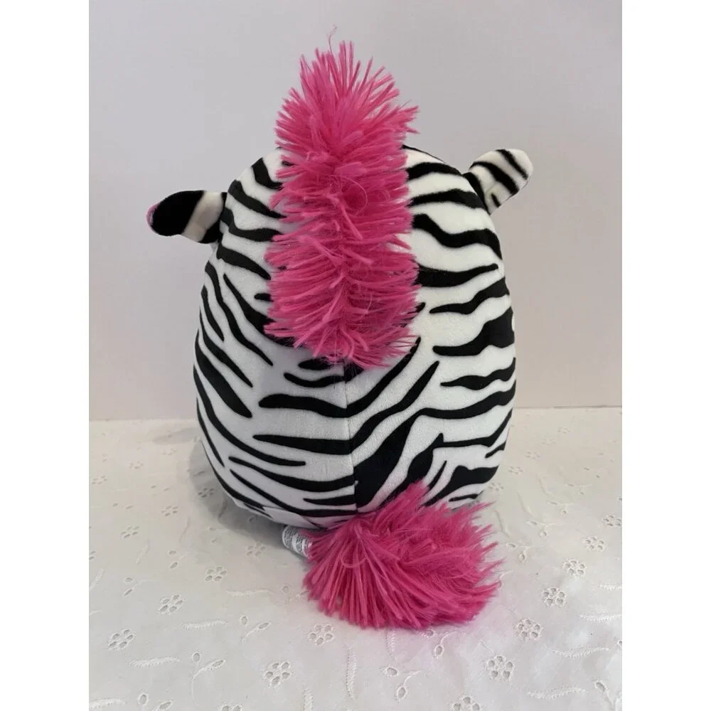 Freddie Zebra Original Squishmallow Zebra Super Soft Plush Pillow Pink Ears 10